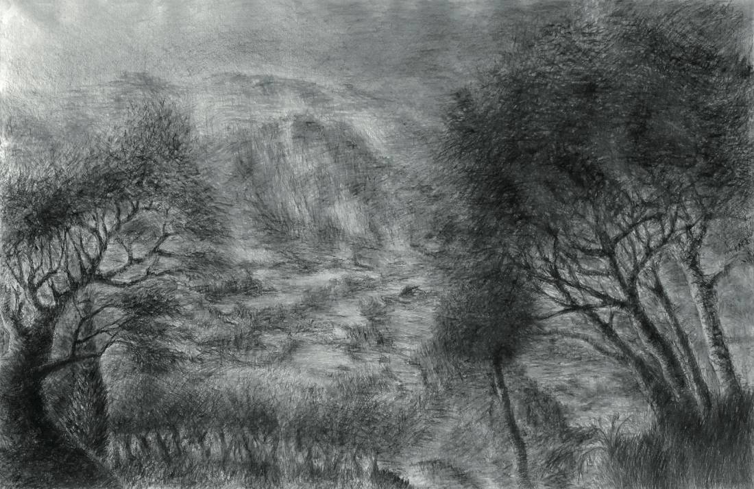 Danse macabre, œuvre 3, Dessin (fusain) sur papier — Emmanuel Billon