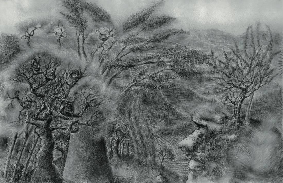 Danse macabre, œuvre 7, Dessin (fusain) sur papier — Emmanuel Billon