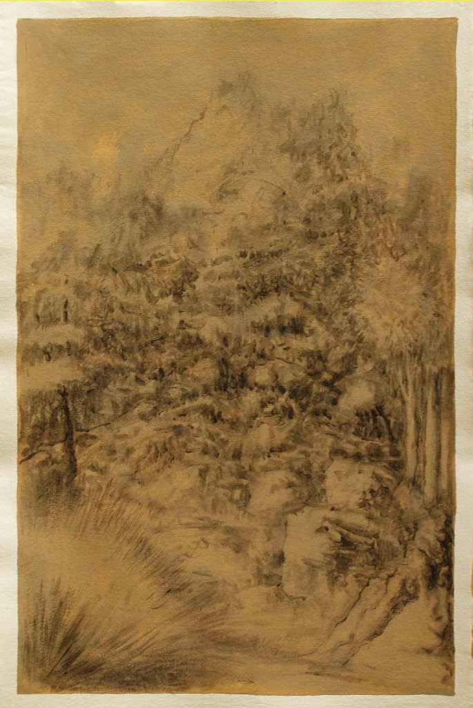 Paysages — tempera, œuvre 11, Tempera sur papier — Emmanuel Billon
