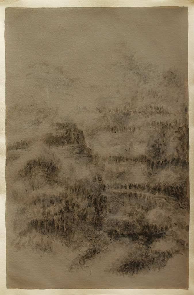 Paysages — tempera, œuvre 17, Tempera sur papier — Emmanuel Billon